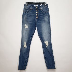 Sts Blue Brie button fly high rise jeans